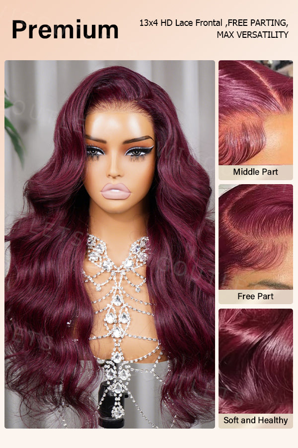 burgundy wig