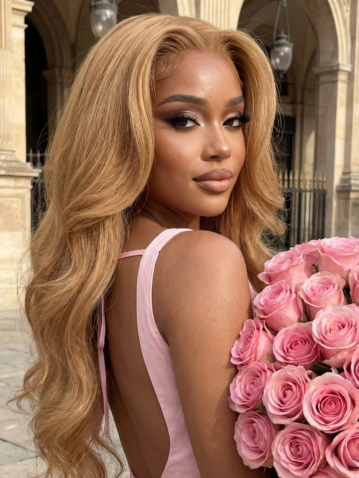 Honey Blonde Body Wave Wig 13x4 Lace Front Human Hair Wigs