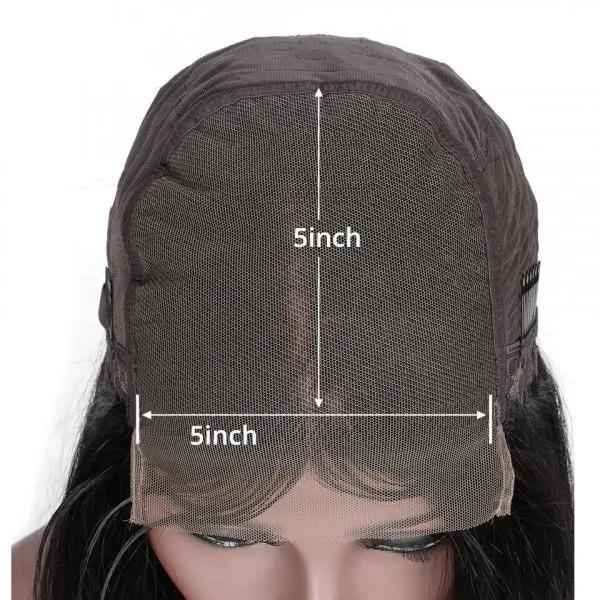 The lace detail of 5x5 lace closure wig cap from WigOutlets