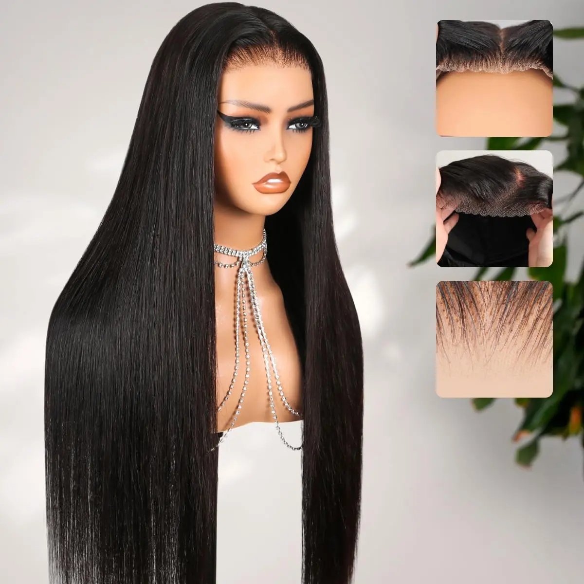 Wear & Go 5x5 Lace Glueless Wig Straight Human Hair Wigs