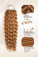Honey Blonde Water Wave Human Crochet Hair Extensions – product view 2