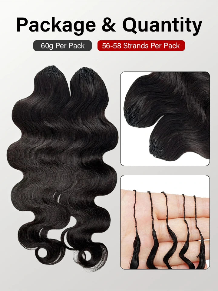 Feather Crochet Hair Body Wave Human Hair Extensions