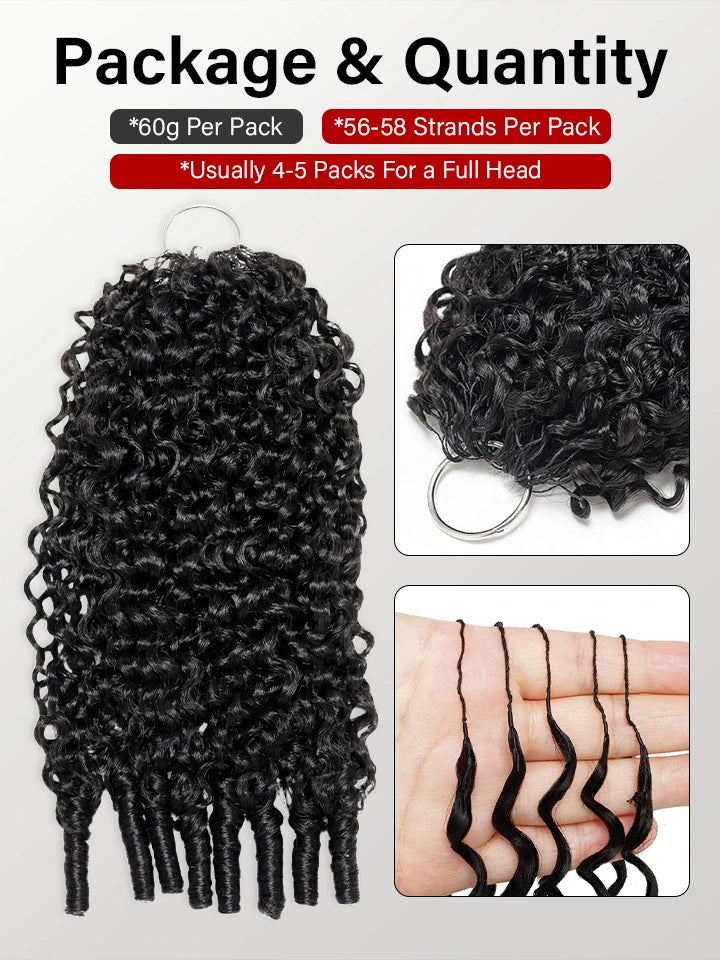 Burmese Curly Feather Crochet Human Hair Extension