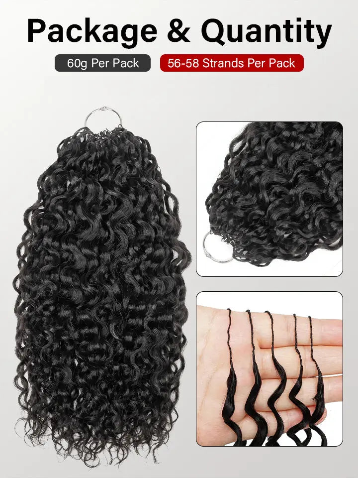 Soft Feather Crochet Hair 3 Packs Small Kinky Curly Human Hair Extension