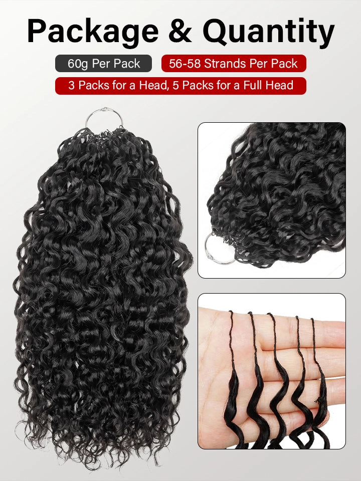Feather Crochet Small Kinky Curly Human Hair Extension