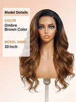 black brown ombre human hair wig 13x4 lace front wigs body wave | WigOutlets