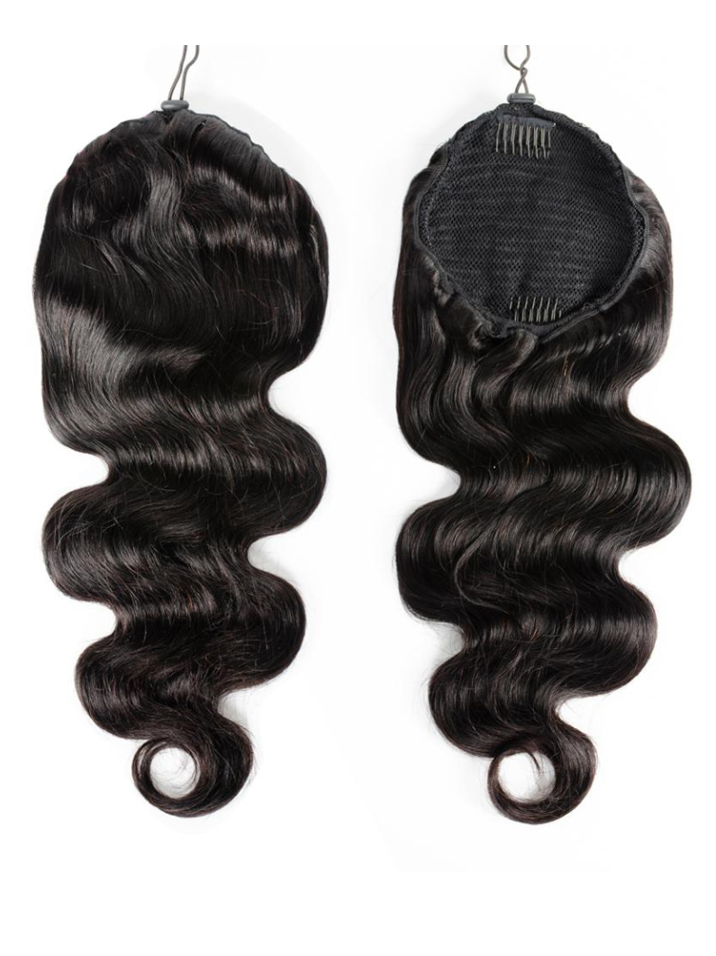 Body Wave Drawstring Ponytail Human Hair Extensions
