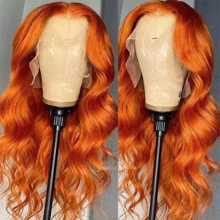 Ginger wavy 13x4 lace front human hair wig  from WigOutlets