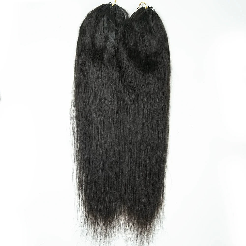 Straight Feather Crochet Human Hair Extensions