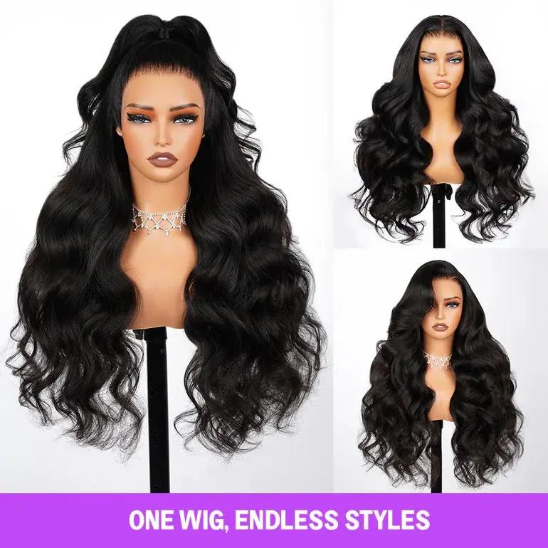Body Wave Wig 13x6 Lace Front Human Hair Wigs Natural Black Color