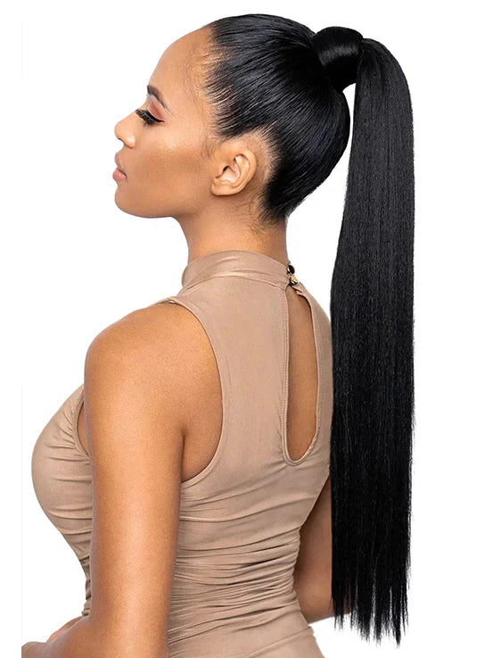 Quick & Easy Drawstring Ponytail Straight Human Hair Extensions