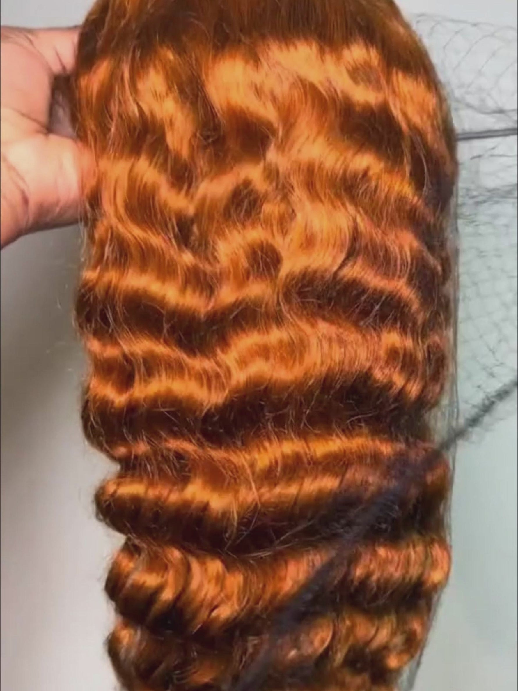 The Video of Ginger Deep Wave Lace Wig 13x4 Lace Front Human Hair Wigs