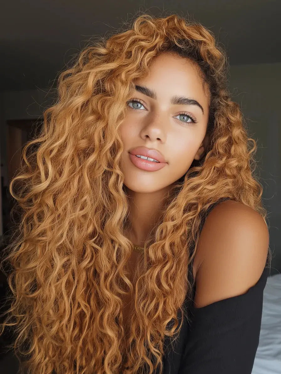 Honey Blonde Water Wave Human Crochet Hair Extensions by WigOutlets