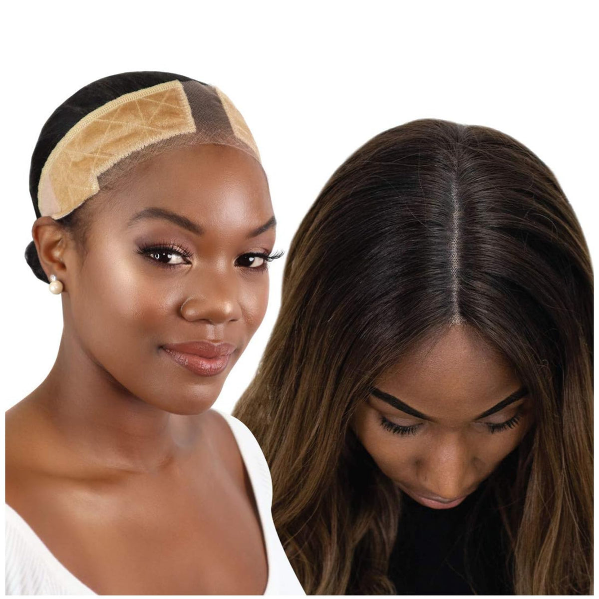 Non-Slip Lace Wig Grip Band for Glueless Wig, Adjustable Velvet Wig Grip Band for Lace Front Wigs