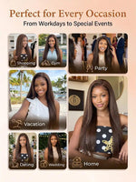 wigoutlets chocolate brown straight lace front human hair wig for every occasion