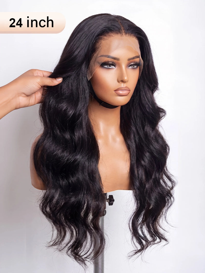 The Front of 13x6 Lace Frontal Wig Body Wave Human Hair Wigs by WigOutlets