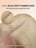 The Lace Details of Glueless 613 Blonde Bob Wig by WigOutlets.