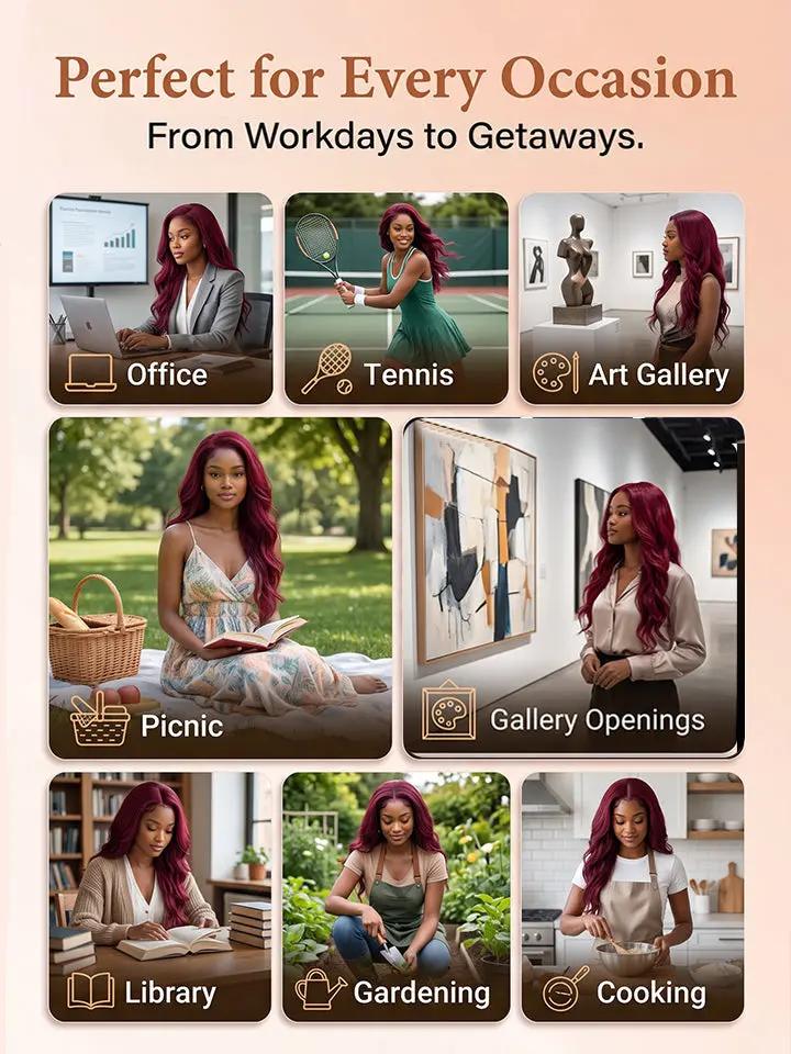 wigoutlets burgundy body wave wig on every occasion