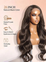 wigoutlets chocolate brown body wave 4x4 lace closure human hair wig side view