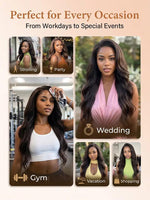 wigoutlets chocolate brown body wave lace front human hair wig for every occasion