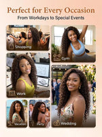 wigoutlets chocolate brown water wave 13x4 lace front human hair wig for every occasion.