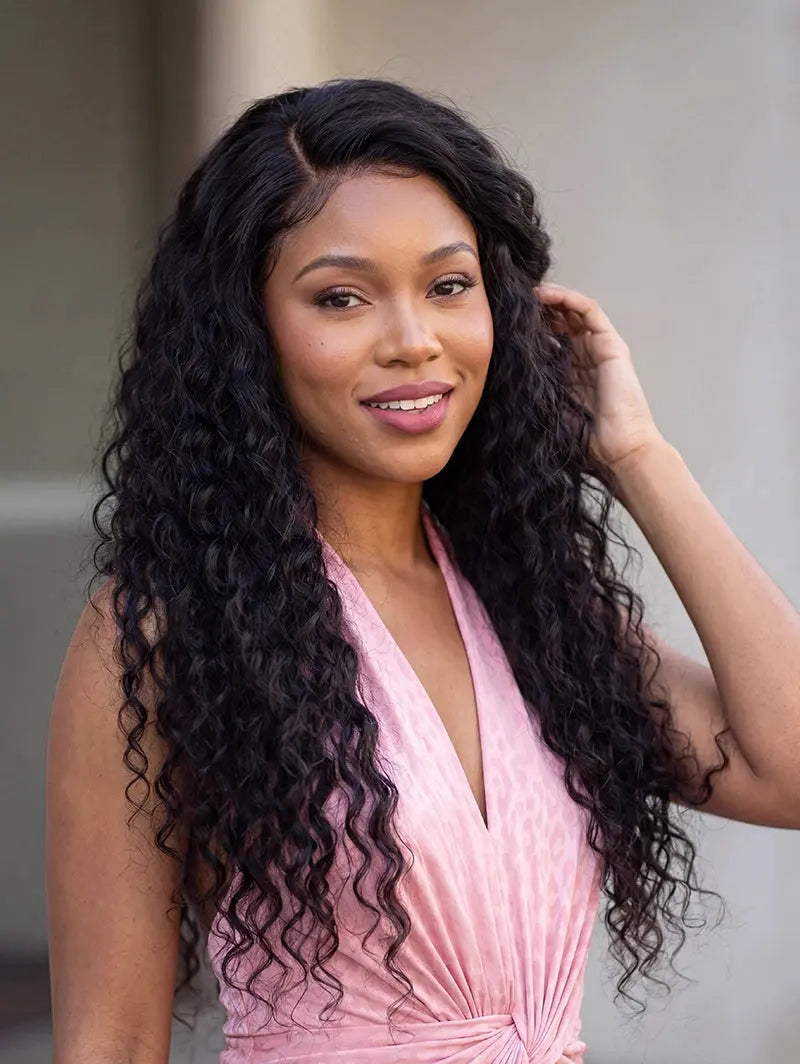 26"=$180 | Deep Wave Wig 13x6 Lace Frontal Human Hair Wigs