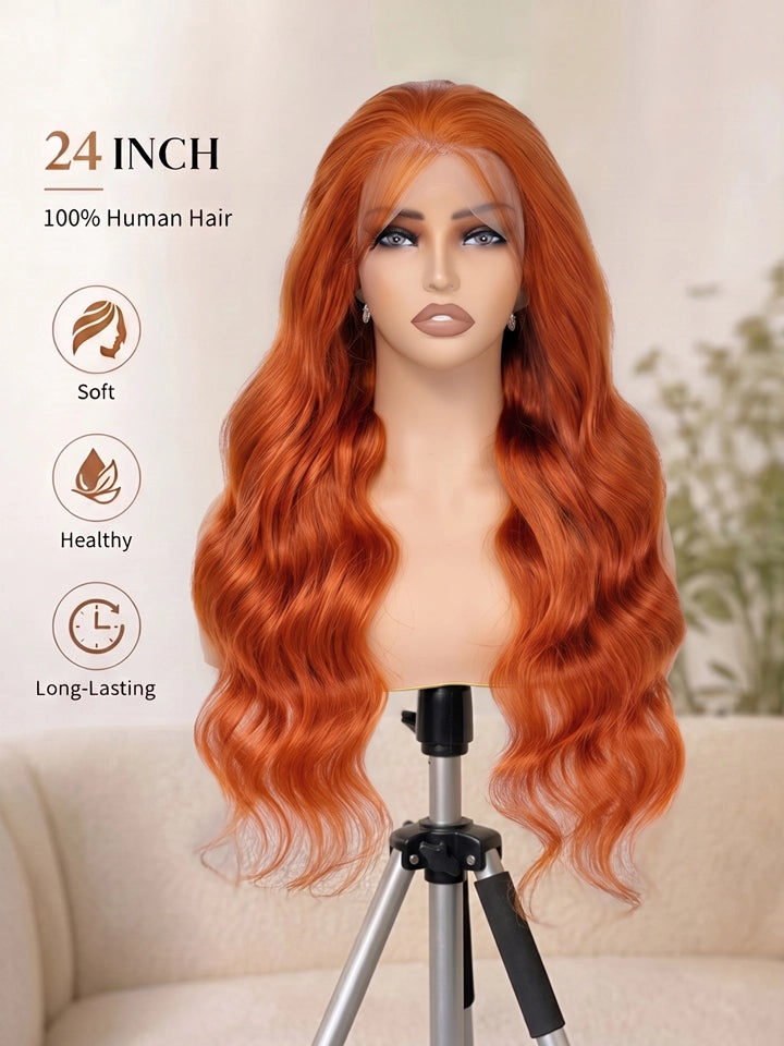 16"~30" Ginger Wig Body Wave 13x4 & 13x6 Lace Front Human Hair Wigs