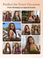 A long highlight water wave wig from WigOutlets is Perfect for Every Occasion, like shopping, home, party, travel, gym, and wedding.