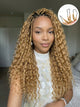 Honey Blonde Crochet Hair Deep Wave Human Hair Extension