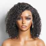 14" Kinky Curly Bob Wig 13x4 Lace Front Human Hair Wigs Front