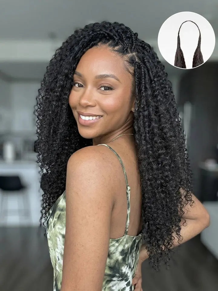 Kinky Curly Crochet Hair Natural Curls Feather Human Hair Extension