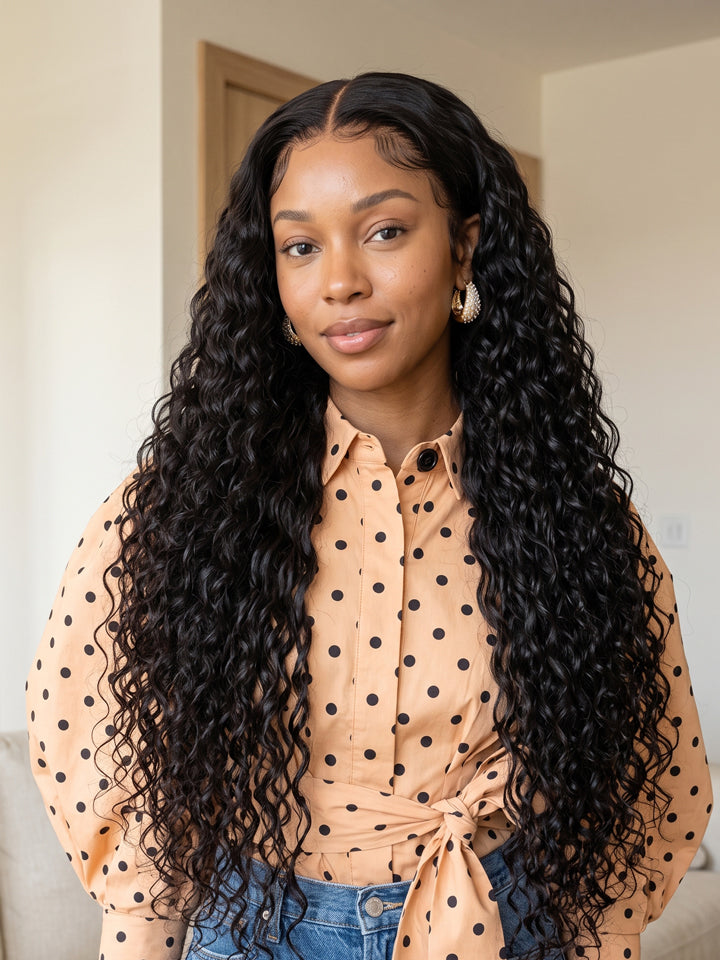 🔥 22"=$149 | 10"~30" Water Wave Wig 13x4 & 13x6 Lace Front Human Hair Wigs